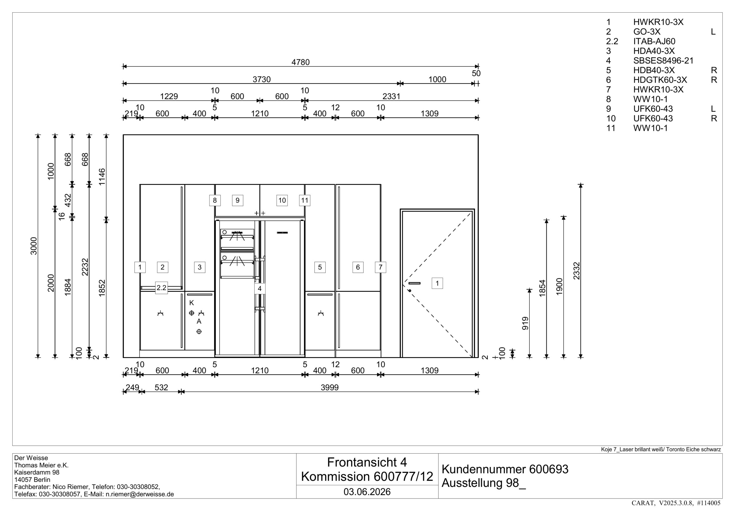 Nobilia Easytouch großer Küchenschrank – Bild 7
