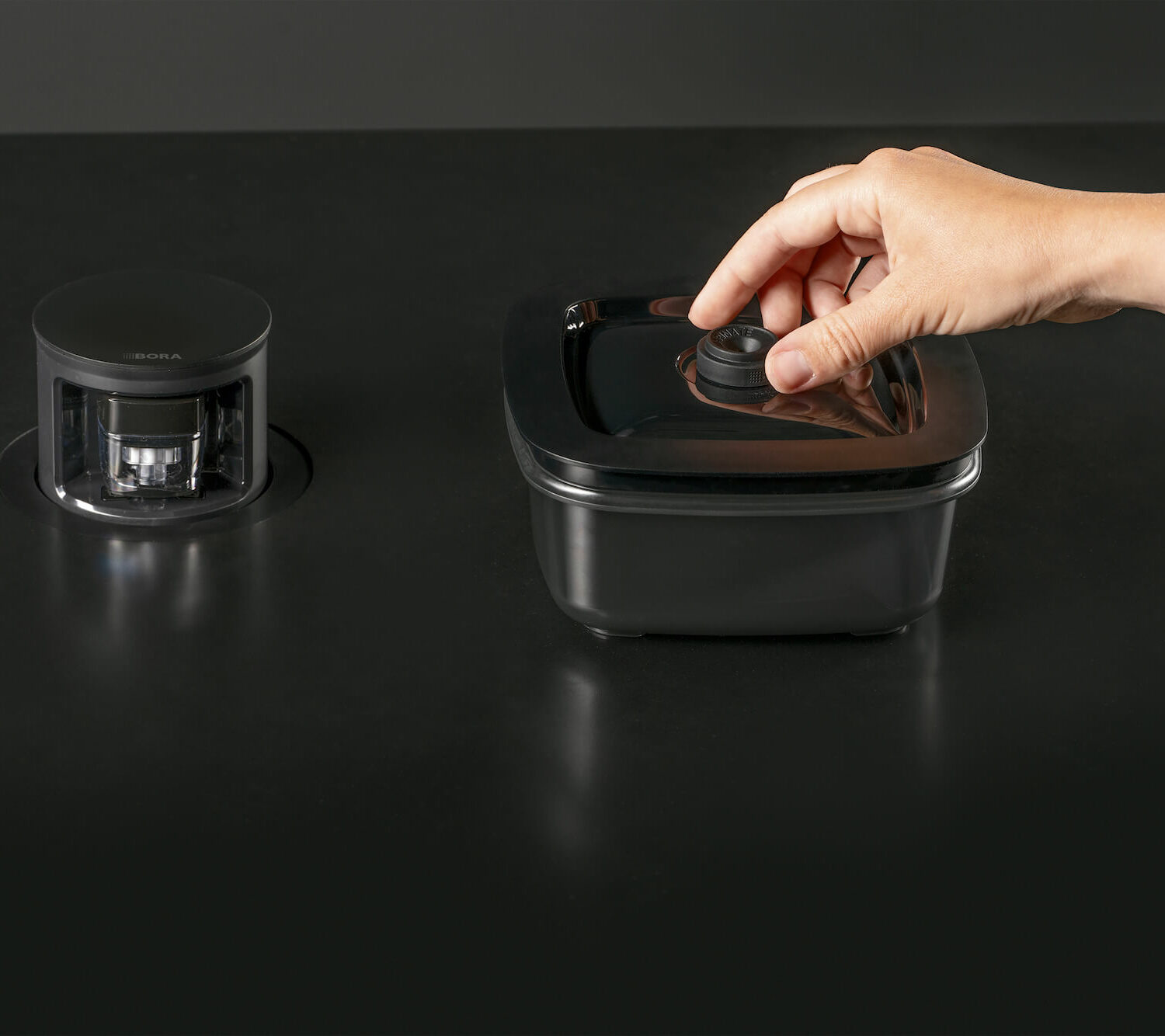BORA QVac Edelstahl Vakuumierer Marinierbox Marinierring