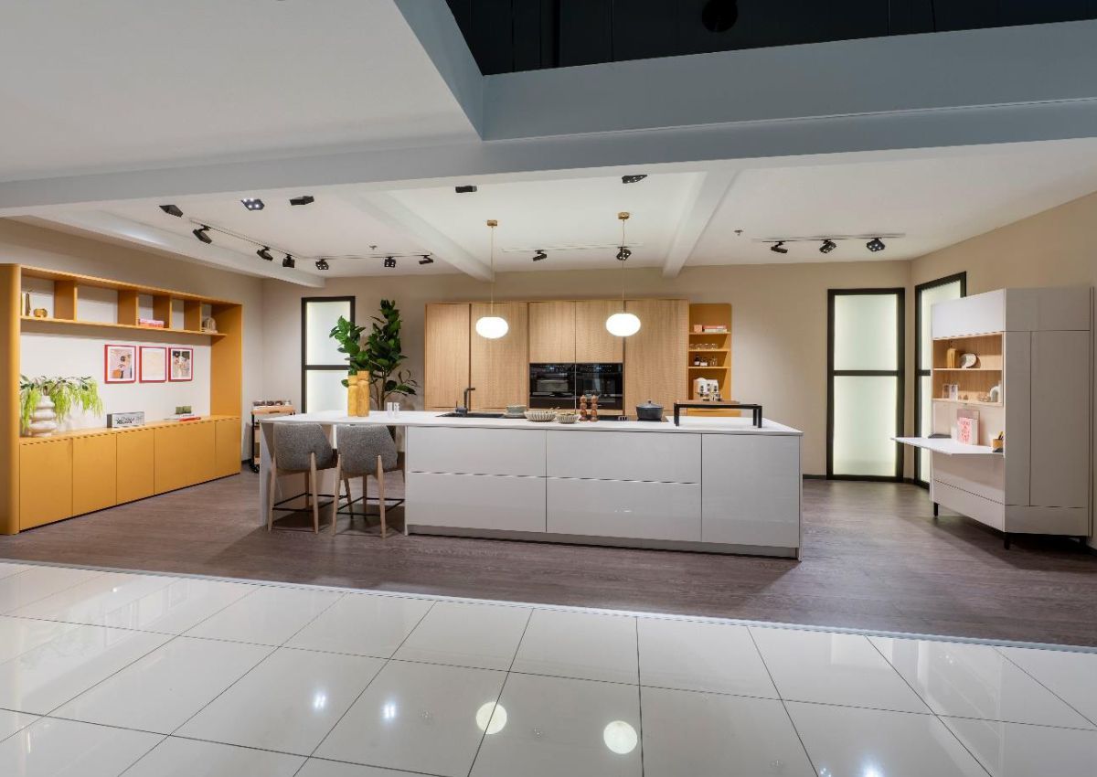 Ballerina Design Inselküche Samtlack