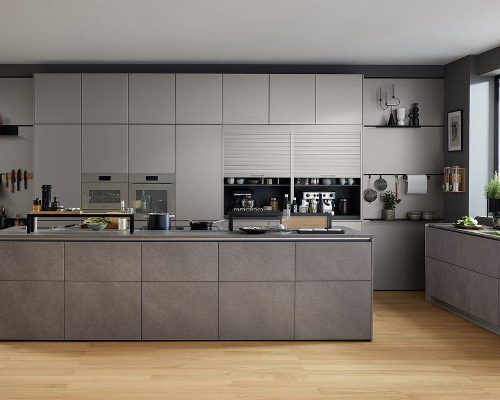 Ballerina Design Inselküche Sandstein