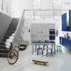 Ballerina Moderne Küchenzeile dunkelblau mit Wandschrank