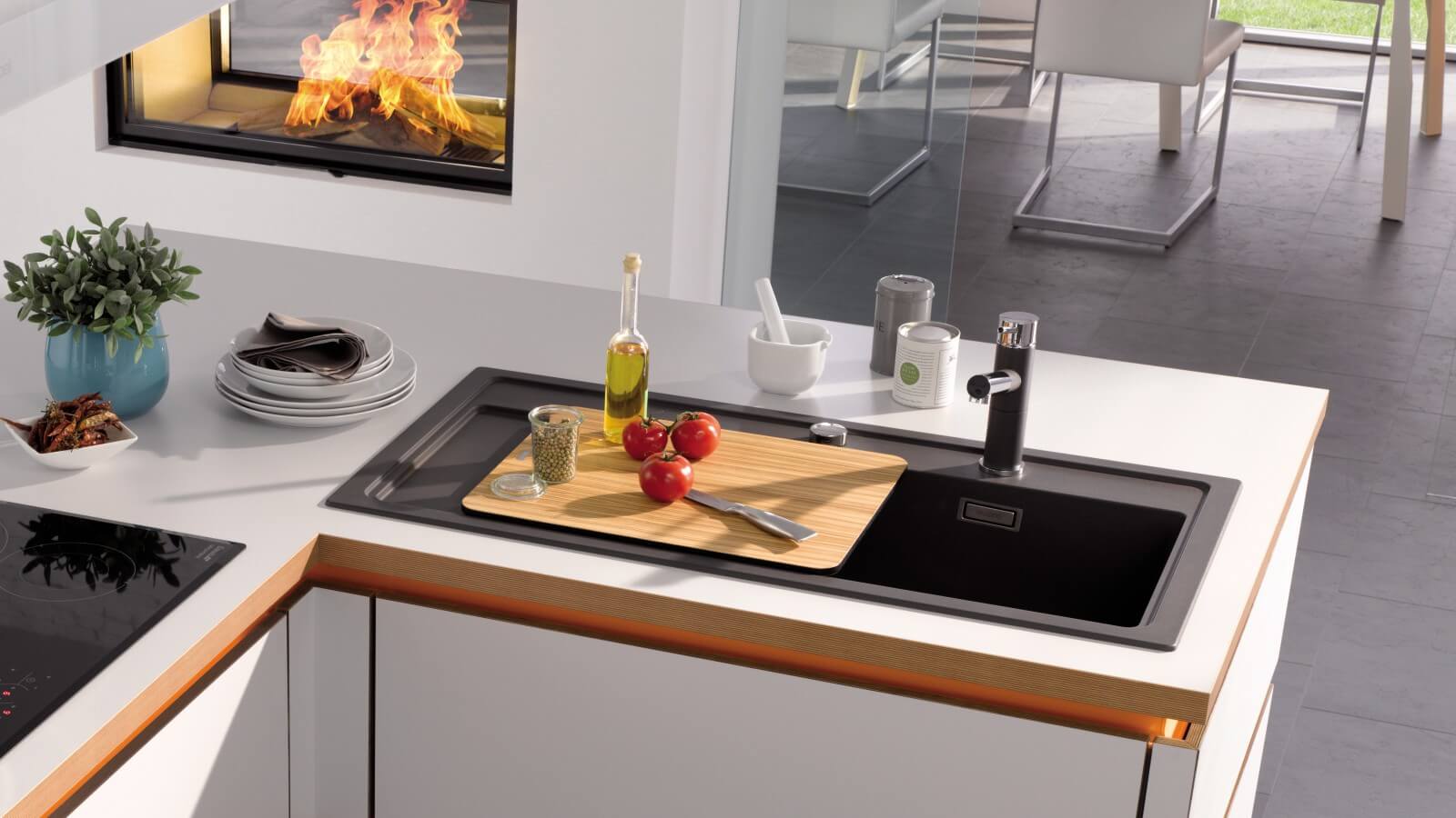 Blanco Küchenspüle Silgranit mit Abtropffläche