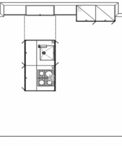 Grundriss Häcker L-Küche Kristallweiß