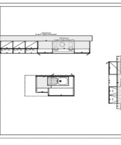 Grundriss Häcker Landhausküche Ravenna schwarz