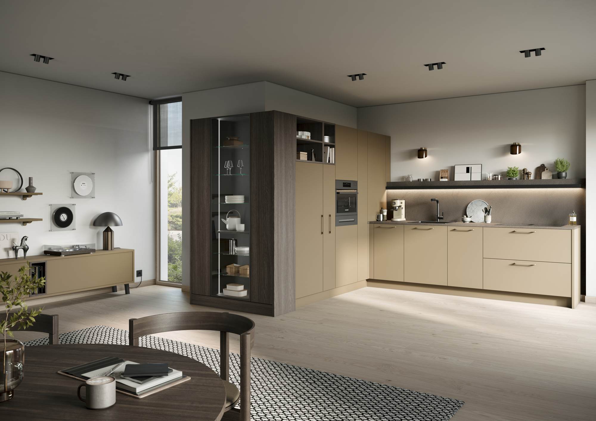 Häcker Neuheiten 2027: Direktlackfront TOP in der Selection-Farbe Caramel