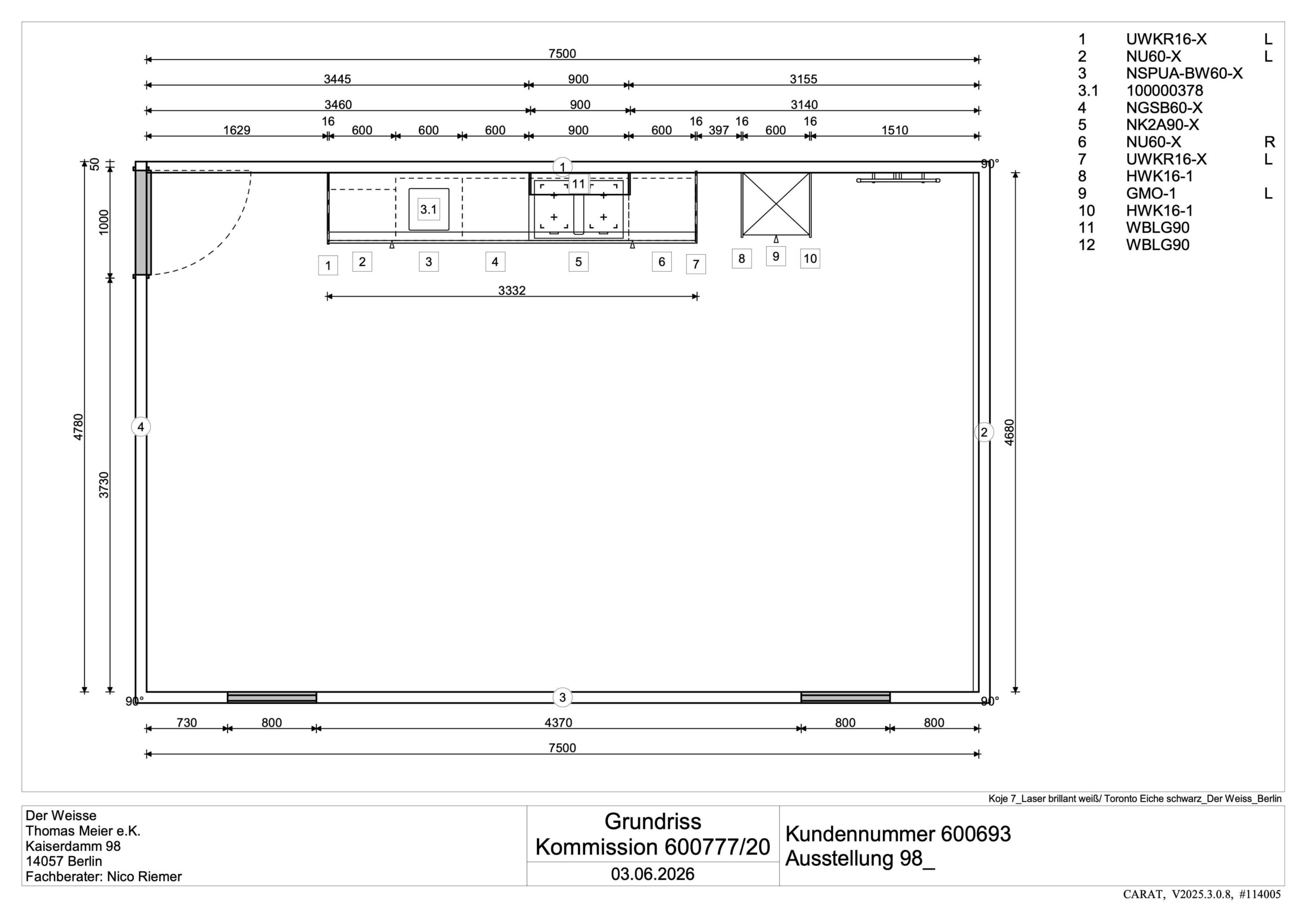 Nobilia Design-Küche „Easytouch“ – Rostrot mit Quarzstein – Bild 9