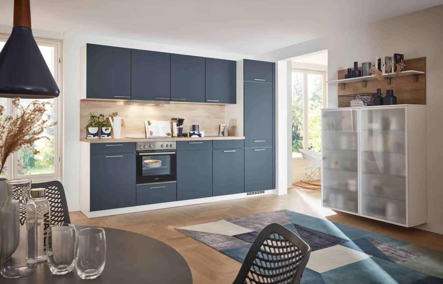 Nobilia-Kuechenzeile-Easytouch-Fjordblau