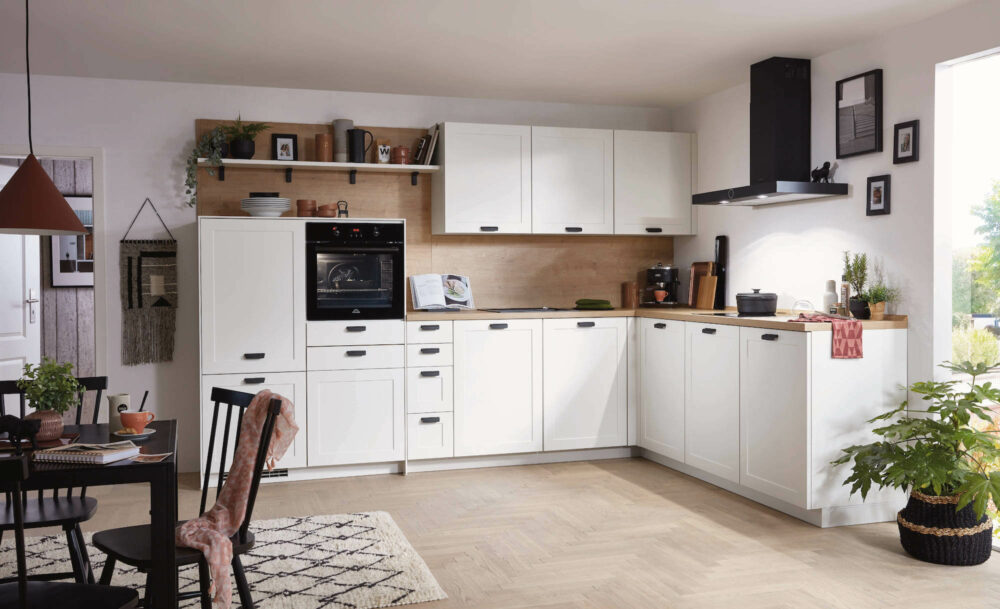 Nobilia moderne Landhausküche nordic L-Form