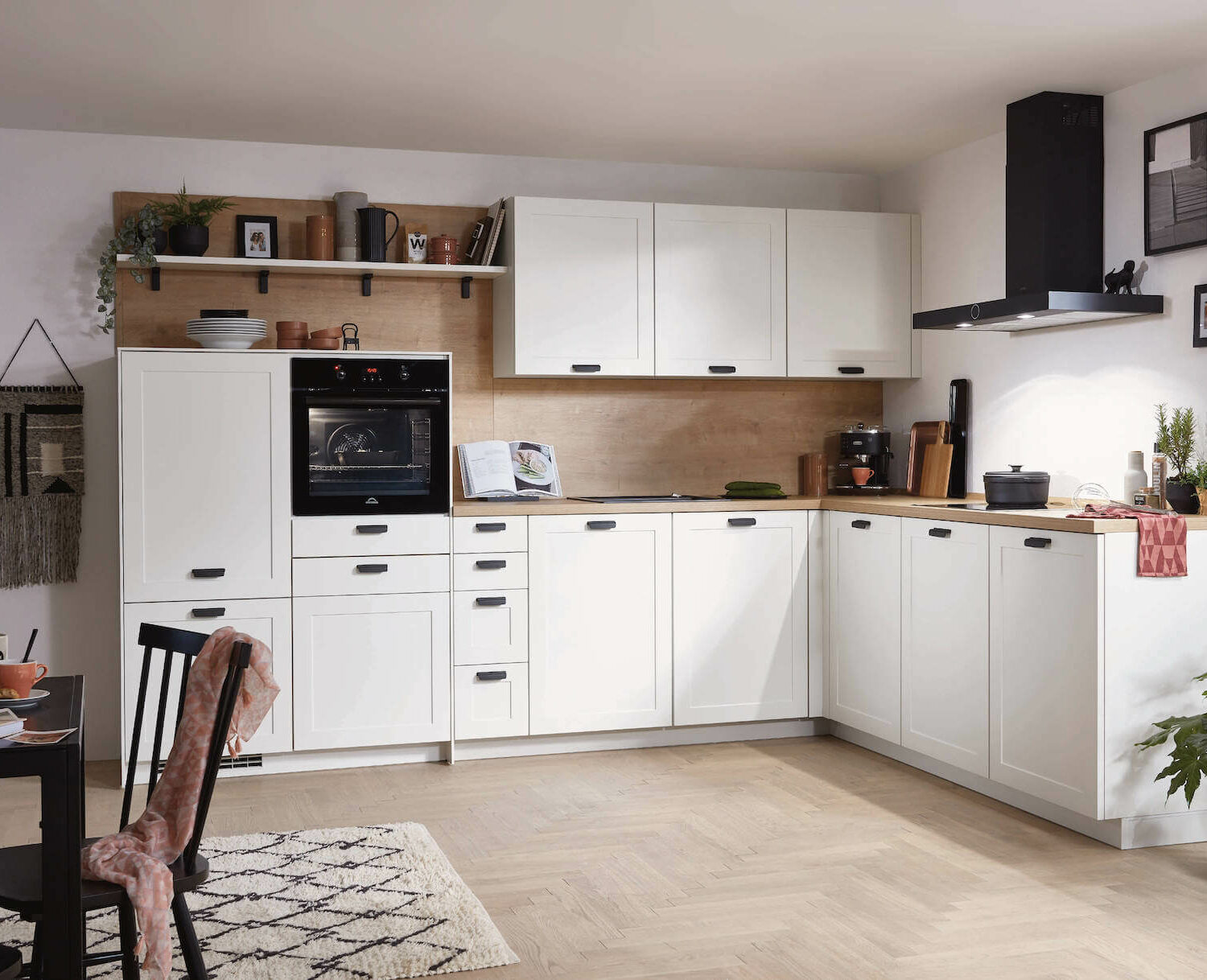 Nobilia moderne Landhausküche nordic L-Form