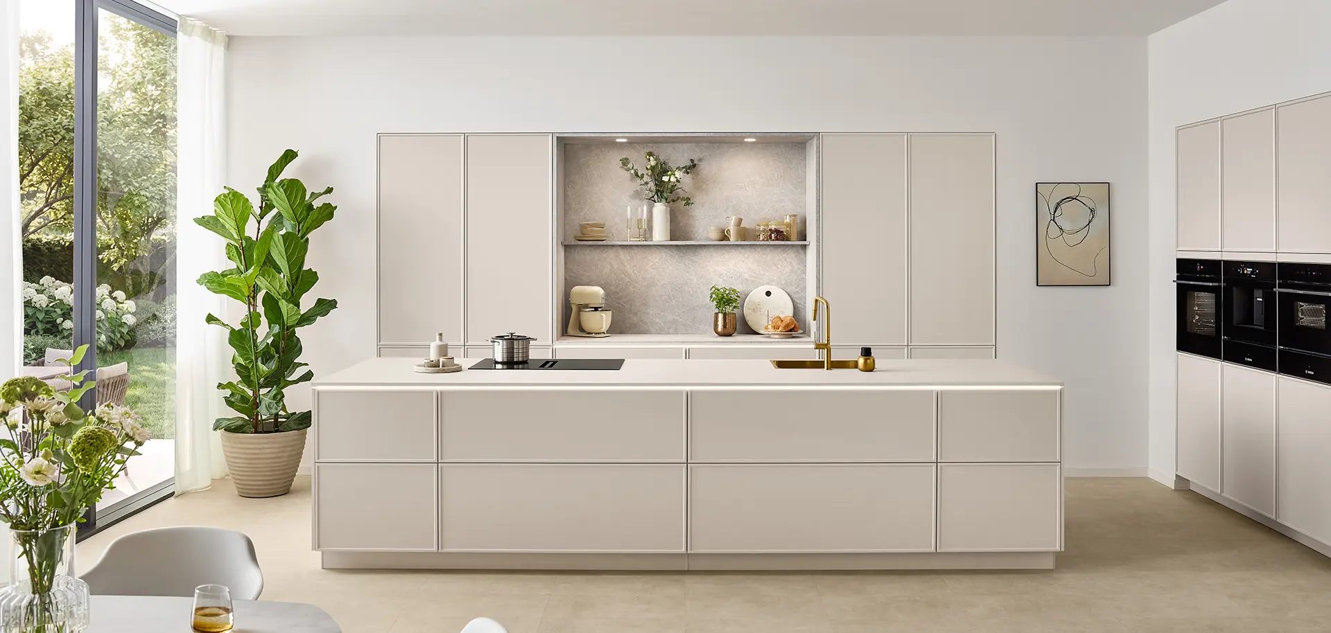 Nobilia Design Inselküche sand