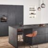 Nobilia Design Küche mit Theke grauschiefer