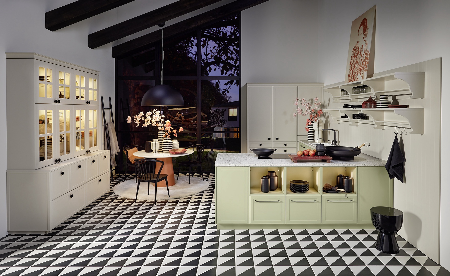 Nolte L-Küche Landhausstil Torino Lack