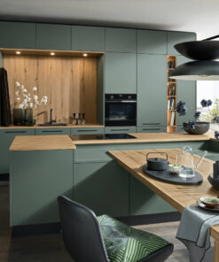 Nolte Moderne Inselküche Black Green