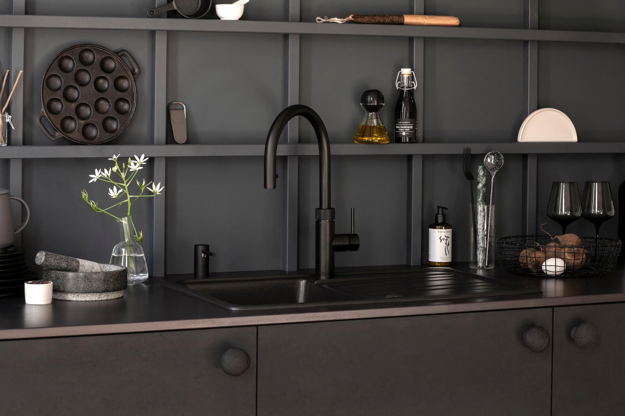 Quooker Flex Küchenarmatur black carbon