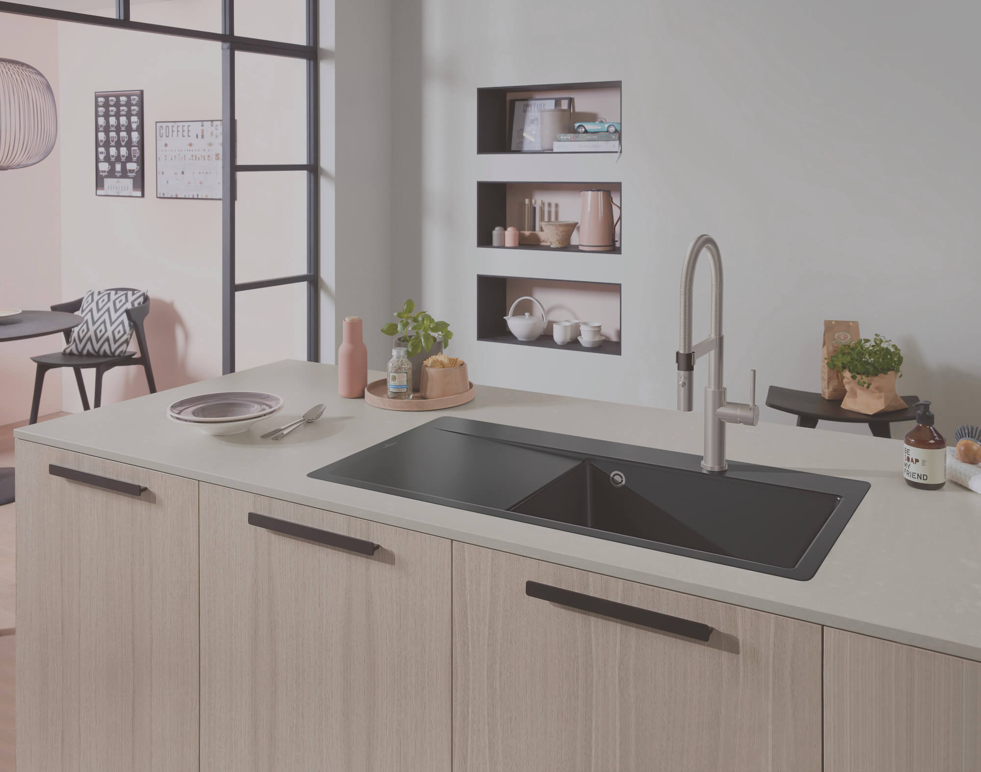 Villeroy & Boch Subway Style Einbeckenspüle mit Abtropffläche