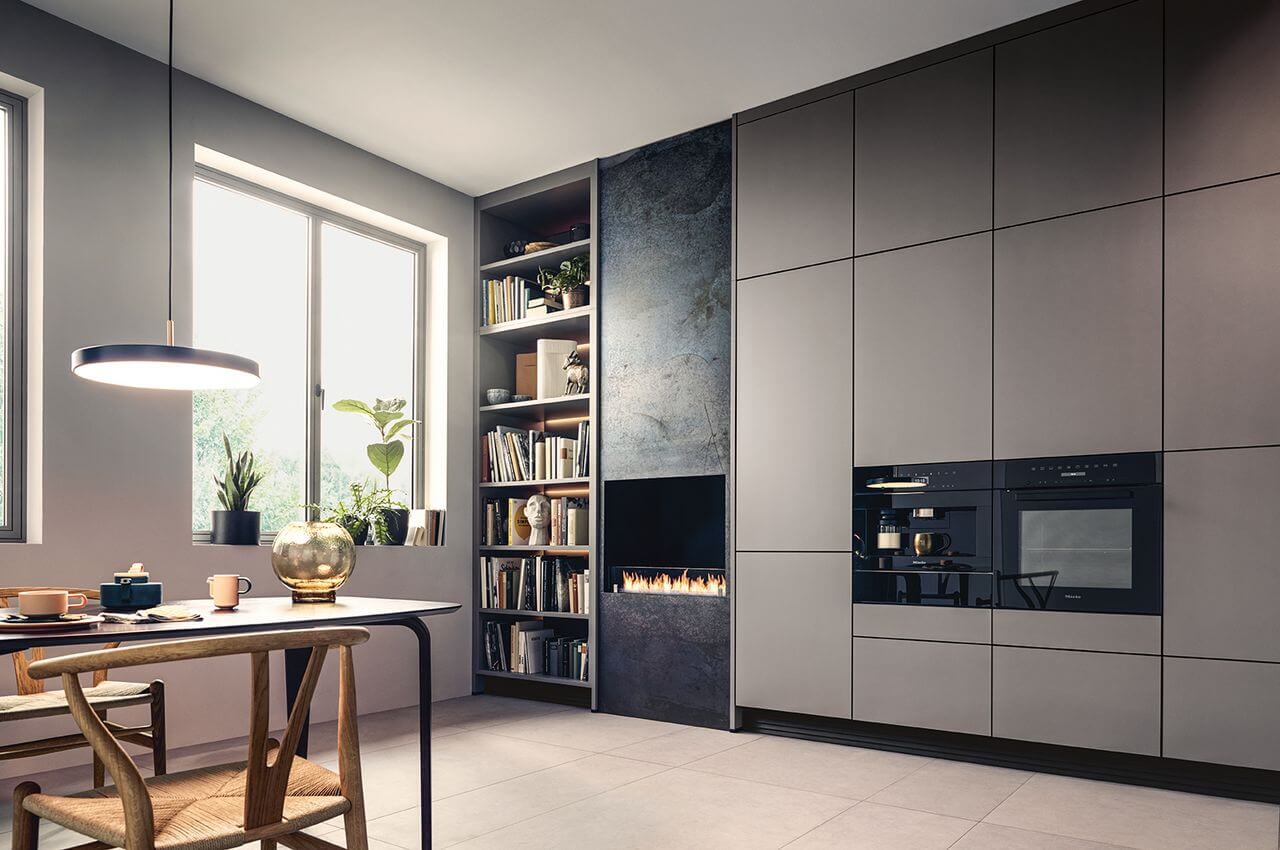 next125 Glasfront matt achatgrau nx 902